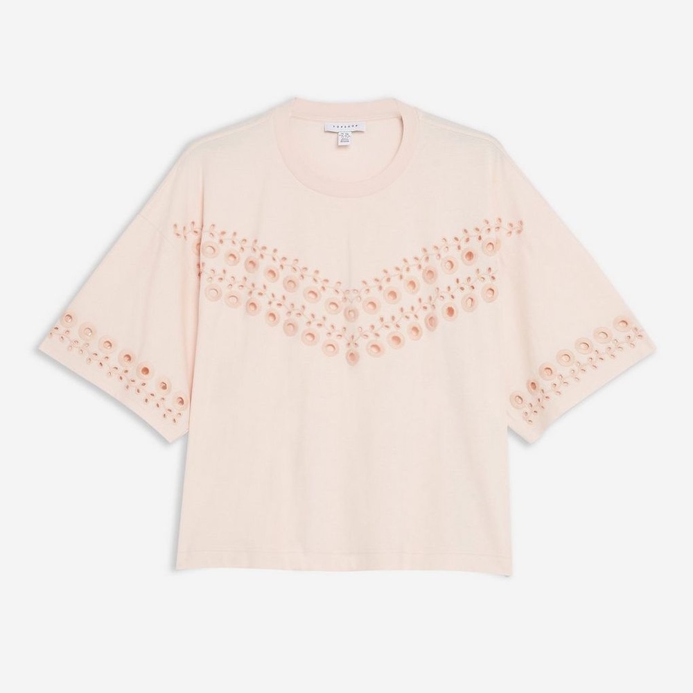Topshop broderie boxy top